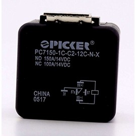 PC7150-1C-C2-12C-N-X | 5 Pin SPDT 12 VDC Coil, 150/100 Amp 75 VDC Switching, Max | ISO Automotive Plug-in Relay with Metal Mounting Bracket
