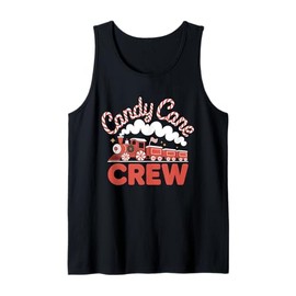 Christmas Peppermint Train Candy Cane Crew Kids Boys Girls Tank Top