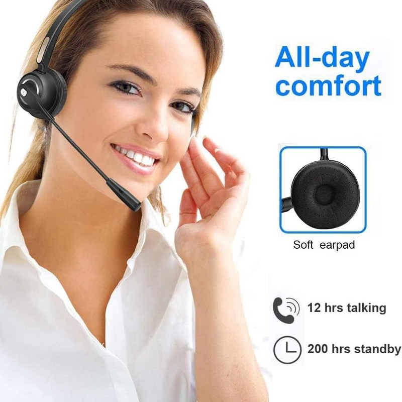 Fahgaer Wireless Headset Noise Cancelling Bluetooth Headphones with Mic Gaming