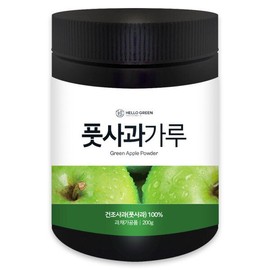 헬로우 그린 국내산 국산 풋사과 분말 가루 200g Hello Green Domestic Fuji Apple Powder 200g