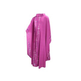 MYAYD Church Pastor Celebrant Chasuble Priest Vintage Robe Gown Cape Cassock Clergy Pulpit Altar Server Vestment Men Women (Purple)