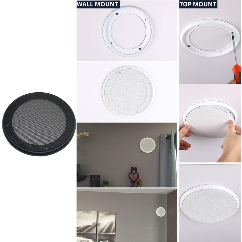OZXNO 2 Pcs Round Ceiling Speaker Grill Covers for 6.5