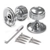 Bwintech 1 Set Ringed Mortice Door Knobs,Chrome Finishing Pull Door Handle Knobs for Interal Doors