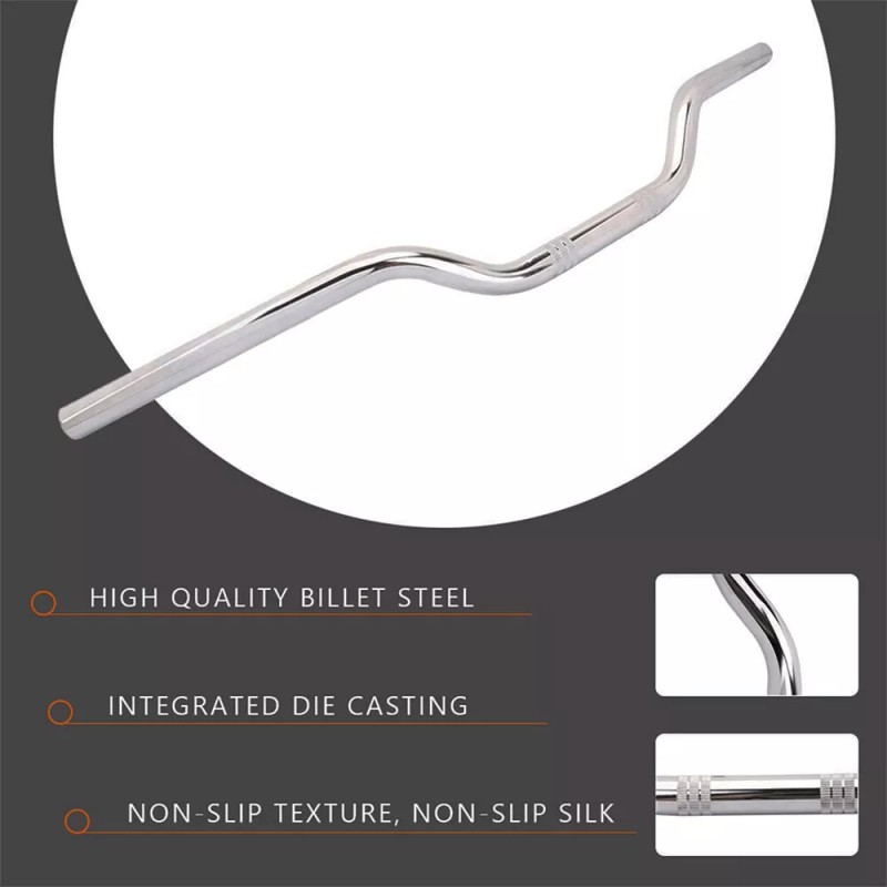 KEEPDSGN Chrome Motorcycle 25mm Handlebars Tracker Drag Bars For Honda