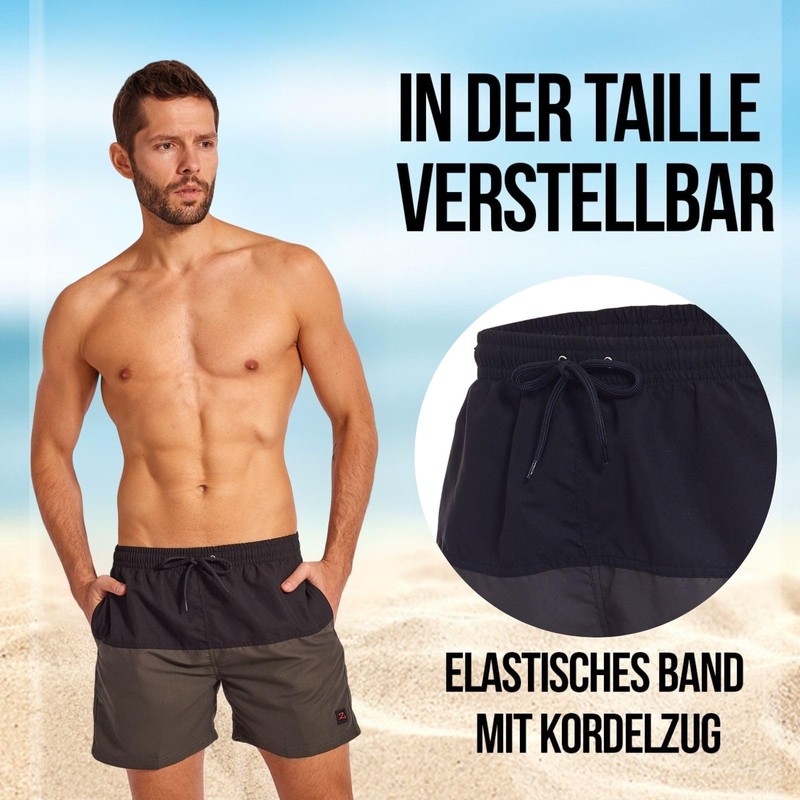 Men's Swimming Trunks – In Various Colours - blue, size: