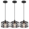 CAFULAM Farmhouse Pendant Light Fixture, Black Pendant Lights for Kitchen
