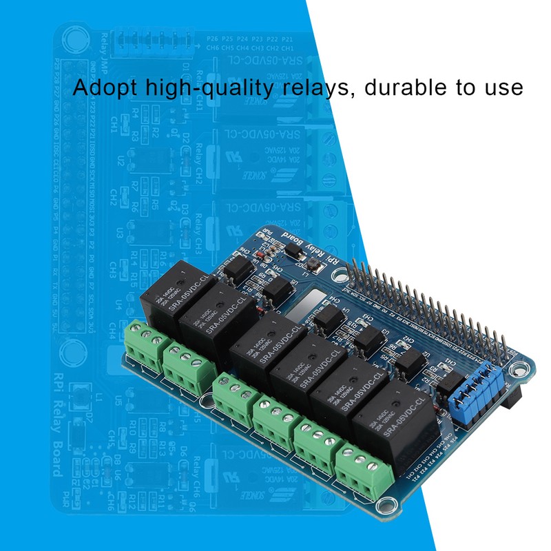 6 Channel RPi Relay Module Expansion Board for Raspberry Pi