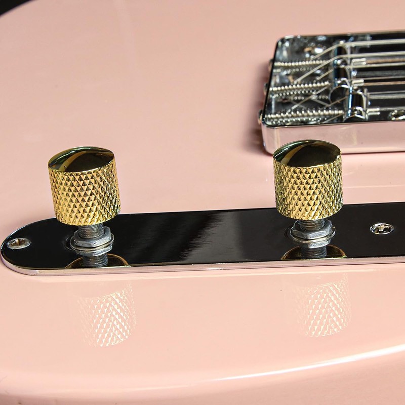FLEOR Bass Guitar Volume Tone Control Knobs Golden Metal Dome
