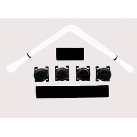 CoyoteVest CoyoteWhiskers Protection Nylon Bristles for CoyoteVest or SpikeVest Dog Harness Vest, Dog Accessories That Deter Coyote, Hawk and Raptor Attacks (Set of 4, White)