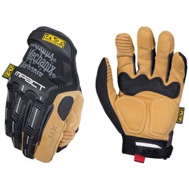 Mechanix Wear Material4x M-Pact Gloves - Abrasion-Resistant Gloves for Hand Safety - Machine Washable - Breathable - Secure Fit - Tear-Resistant - Durable - Brown/Black - Large