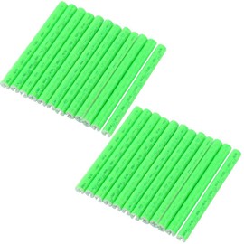 Keenso Bicycle Spoke Reflectors, Pack of 24, 74 mm Bicycle Spoke Reflective Strips, Reflector Clips, Warning Strips (Green)