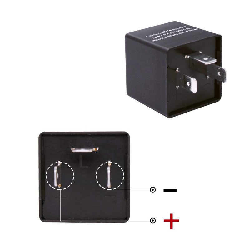 HUIQIAODS 12 V Flasher Relay 3 Pin Adjustable Indicator Relay