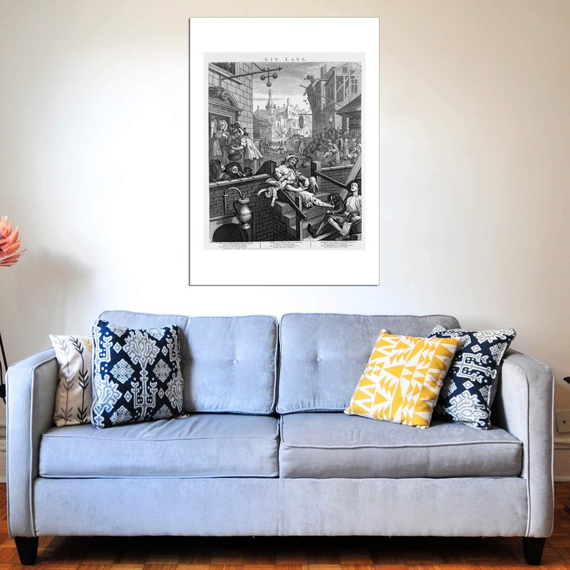 Spiffing Prints William Hogarth - Gin Lane - Medium -