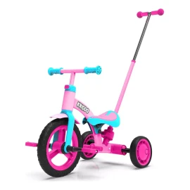 Kriddo Triciclo 3 En 1 Para Niños Con Mango De Empuje Color Rosa Color Rosa Chicle