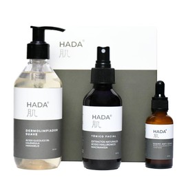 HADA Skincare - Kit 3 en 1 para Rutina Facial Completa  Limpiador  Tónico  Suero Hidratante  Para Piel GrasaMixta  Filip Natural                      