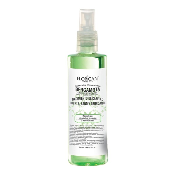 FLORIGAN TÓNICO DE BERGAMOTA NACIMIENTO DE CABELLO BARBA Y BIGOTE