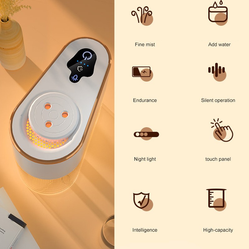 Air Humidifier 2.2L Large Capacity USB Charging Triple Spray Aroma