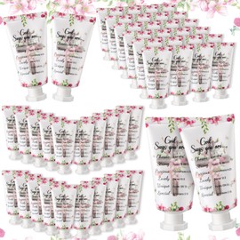 50 Pack Christian Hand Lotion Bulk Gifts for Women Breast Cancer Awareness Accessories Bible Mini Travel Hand Lotion for Stocking Stuffers Gifts Women Church Appreciation Teachers Coworkers(Classic)