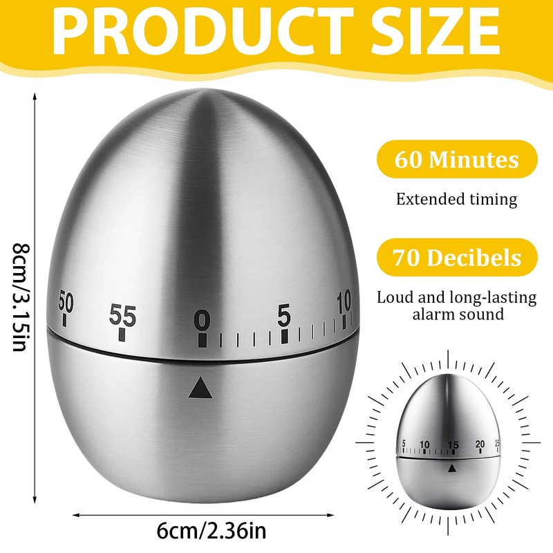 ChAusa 60 Minutes Egg Timers for Boiling Eggs, Cooking Timers