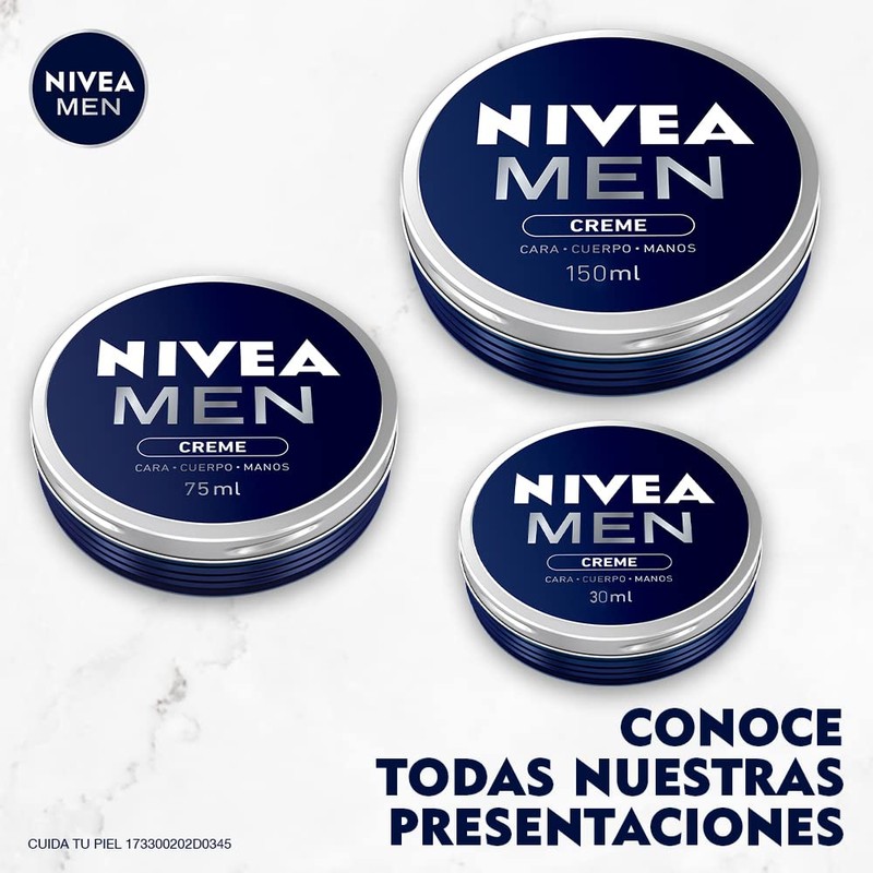 NIVEA MEN Creme (150ml), crema humectante multipropósito para el cuerpo,