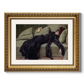 ARPEOTCY Vintage Gold Framed Wall Art, Classical Trendy Woman Gallery Paintings, Victorian Farmhouse Canvas Prints Home Decor, Wall Decor for Living Room Bathroom Bedroom, 11x14 inch