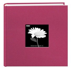 Pioneer Photo Albums 200 Pocket Fabric Frame Cover Photo Album, Bright Pink