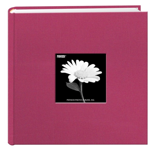Pioneer Photo Albums 200 Pocket Fabric Frame Cover Photo Album, Bright Pink