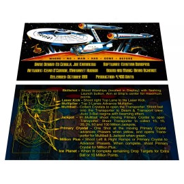 Data East Star Trek 25th Anniversary Pinball Custom Apron Instruction Cards