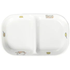 Maruki Koguma-chan Square Two Partition Plate, Small, J31 KO
