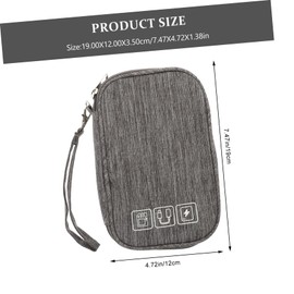 Tofficu Mini Charging Cable Organizer Case for Electronics Accessories Portable Tech Bag Multiple Layers for Travel Storage Pouch for Mobile Power and Headphones