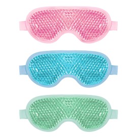 Asheyya 3 Pcs Cooling Eye Mask, Reusable Gel Beads Ice Eye Mask for Dry Eyes & Swollen Eyes