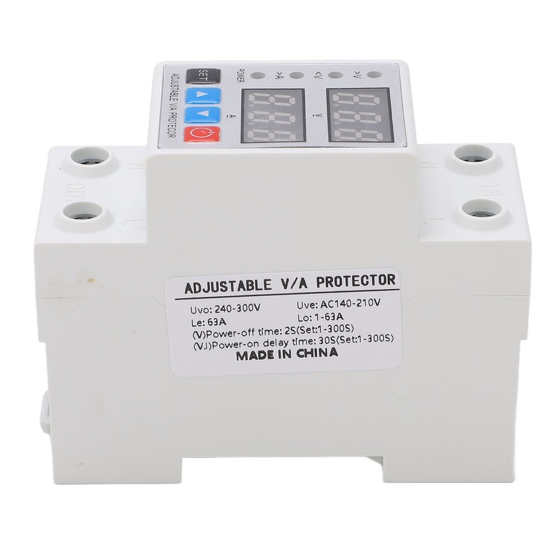 Over Under Voltage Protective Device DIN Rail Adjustable Dual Display