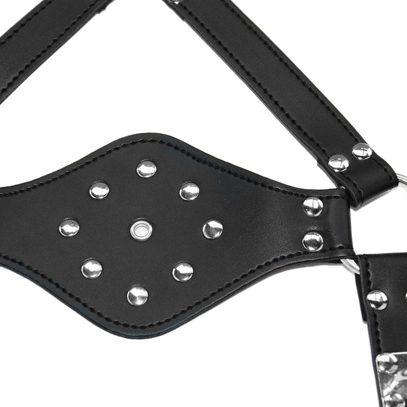 SEE-X Toggle Head Harness with Hole on Mouthpiece Black Mod