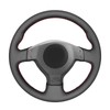 MEWANT Customized Hand Stitch Black Artificial Leather Car Steering Wheel