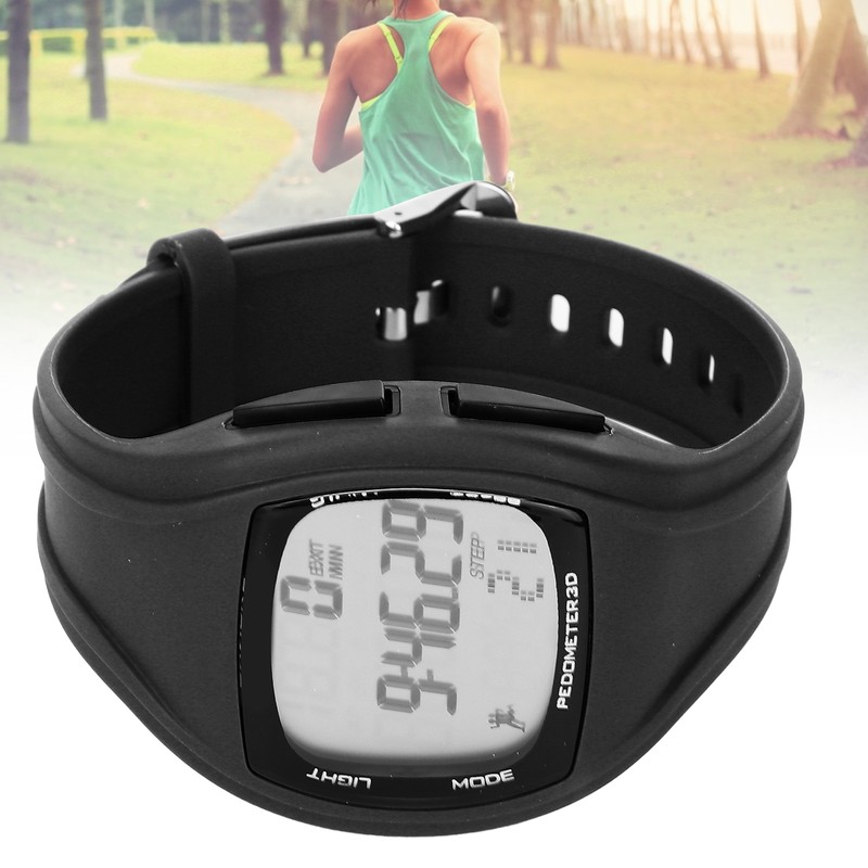 Multifunction Waterproof Intelligent Wrist Watch Sports Digital Step Counter WatchesBlack