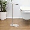 Gatco 1431PN Modern Rectangle Base Freestanding Toilet Paper Holder, 21.25",