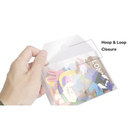 YESSART - Sobres de plástico de 3 x 5 pulgadas, cierre de lazo, soporte de almacenamiento para recibos de cupón, paquete de 10 (paquete de 10)