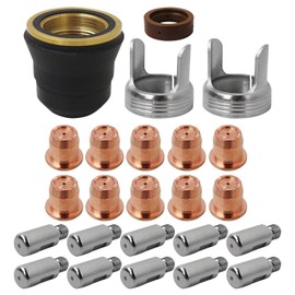 Suifaqi [2025 New] IPT40 Tip Electrode Kit Plasma Cutting Torch Consumables Set for Y*eswelder CUT-55DS Pro/CUT-65DS Plasma Cutter, 24pcs