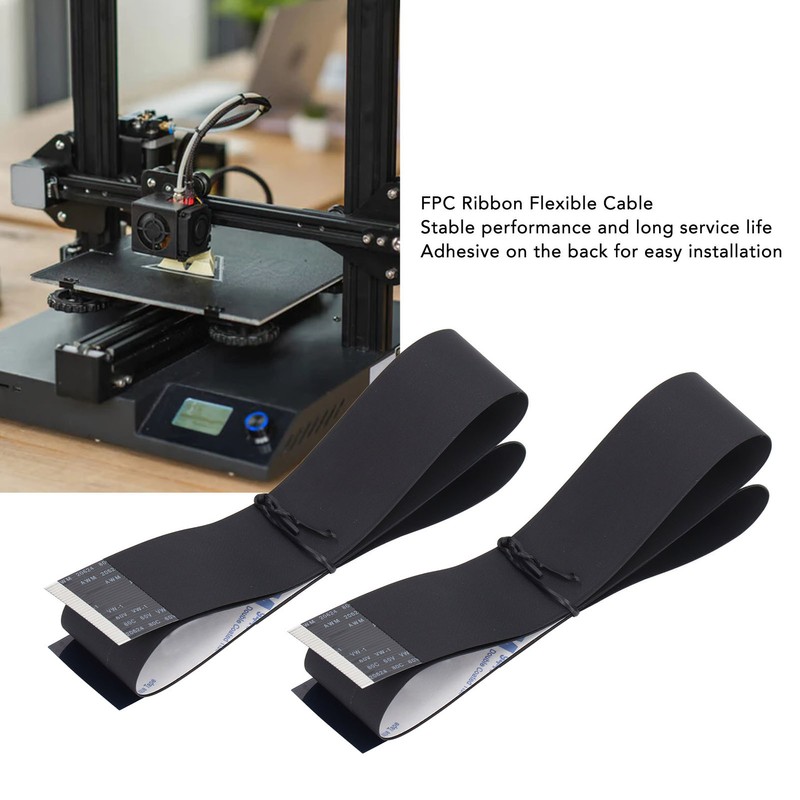 2PCS FPC Cable with Adhesive 30 Pin Flat Cable Flexible