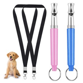 EIHI Dog Whistle, Dog Whistle, High Frequency Silent, Dog Whistle Recall, Stop Barking and Train Your Dog with a Lanyard, Pack of 2, bronze