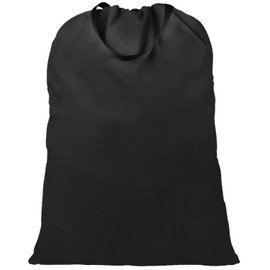 LOLOMLO Extra Large Canvas Laundry Bags with Handles & Drawstring Closure, Heavy Duty Tears Resistant Clothes Storage Travel Bags,25.5"x34",Black