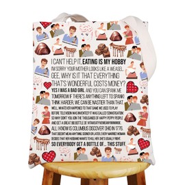 MYSOMY Lucy TV Show Tote Bag Lucy Fans Gift Ethel & Lucy Gifts Lucy & Ricardo Gifts The Lucy Show Gift Lucy Shoulder Bag (I Can't Help It UK2)