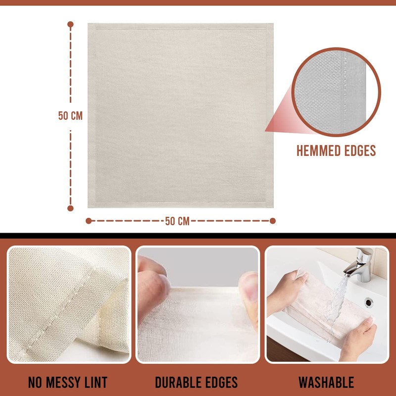 Muslin Cloths for Cooking, Cheese Cloths for Straining, Baking and