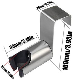 Stainless Steel Bidet Sprayer Holder for Toilet Attachment, Bathroom Hanging Bracket, Diaper Sprayer Holder, Stainless Steel Holder for Hand Shower, Toilet Bidet Sprayer, Silver, 1Pack