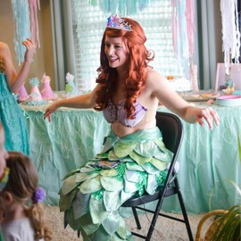 CIEHER Mermaid Birthday Decorations - Mermaid Crown and Birthday Sash for Women Birthday Sashes Mermaid Tiara Princess Birthday Party