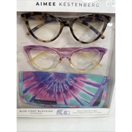 Aimee Kestenberg 2 Pair & Case Aimee Kestenberg Blue Light Blocking Non-Prescripti