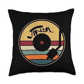 Retro Vinyl Record - Vintage Vinyls LP Record Throw Pillow