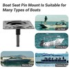 Boat Seat Pin Mount with Shock-Absorbing Spring, 3/4" Swivel Pedestal