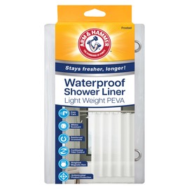 Arm & Hammer Waterproof Quick Drying Shower Liner, Lightweight Design, 70 x 72, Frosted