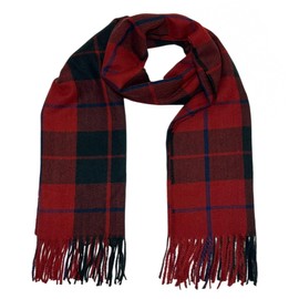 WESTEND CHOICE Winter Scarves Tartan Style Scarf for Women & Men Check Plaid Scarves Pashmina Shawls and Wraps 200 x 70 cm (Red)